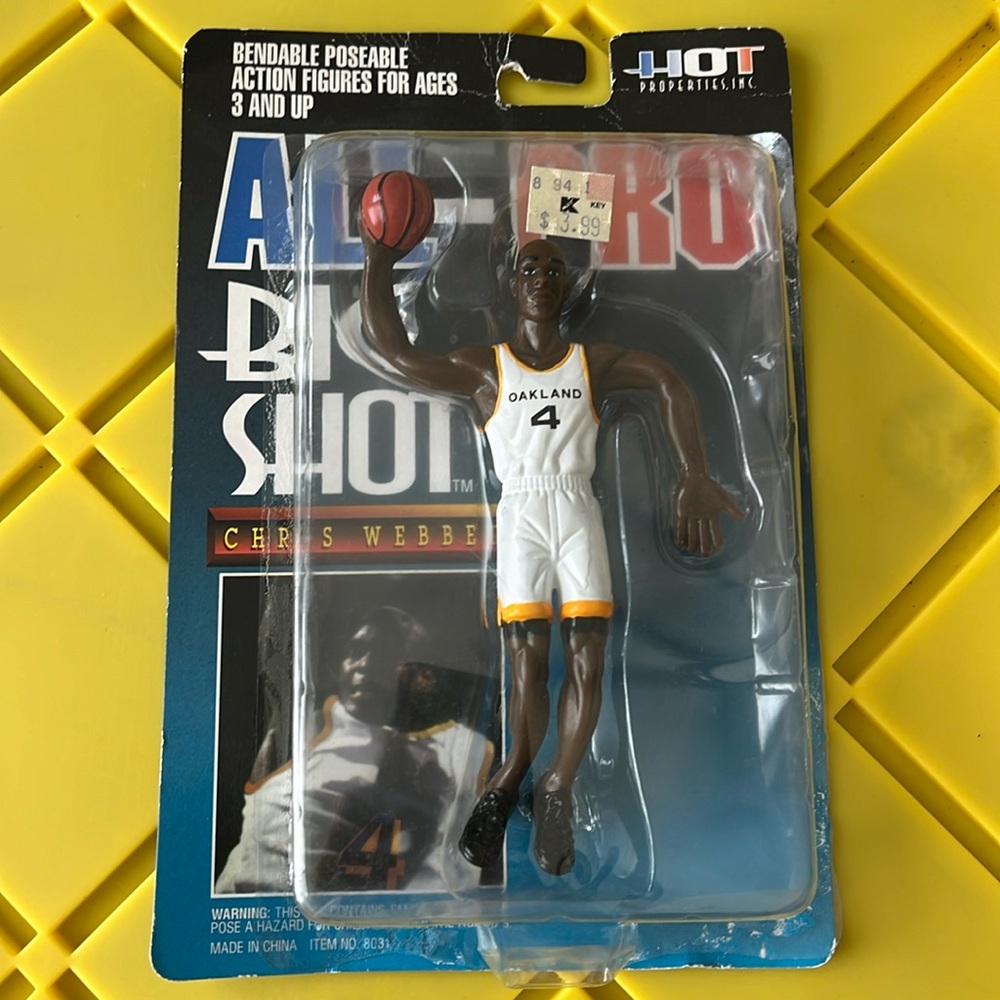 All Pro Chris Webber NBA Big Shot Bendable Figure 1992-93